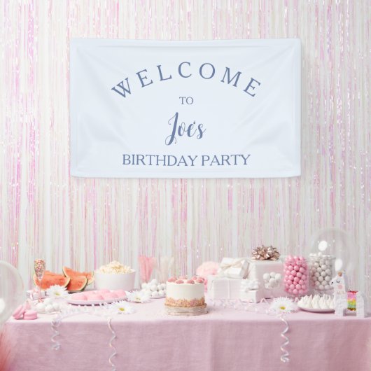 Hellblaues Gender-neutrales Geburtstagsgeschenk Banner (Party)