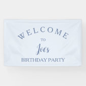 Hellblaues Gender-neutrales Geburtstagsgeschenk Banner (Horizontal)