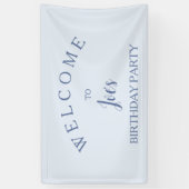 Hellblaues Gender-neutrales Geburtstagsgeschenk Banner (Vertikal)