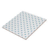 Hellblaues geometrisches Gittermuster  Fliese (Seite)