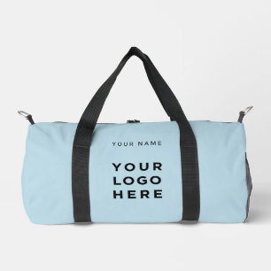 Hellblaues Geschäfts-Logo-Name Instagram Fitness Duffle Bag