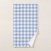 Hellblaues Gingham-Muster Klassischer Karomuster-D Badhandtuch Set (Handtuch)
