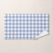 Hellblaues Gingham-Muster Klassischer Karomuster-D Badhandtuch Set (Handtuch)
