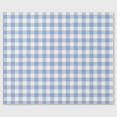 Hellblaues Gingham-Muster Klassischer Karomuster-D Geschenkpapier (Flach)