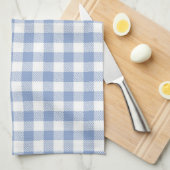 Hellblaues Gingham-Muster Klassischer Karomuster-D Geschirrtuch (Viertel Falte)