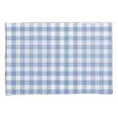 Hellblaues Gingham-Muster Klassischer Karomuster-D Kissenbezug (Vorderseite-Rechts)