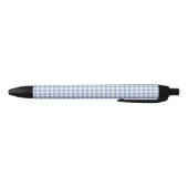Hellblaues Gingham-Muster Klassischer Karomuster-D Kugelschreiber (Unterseite)