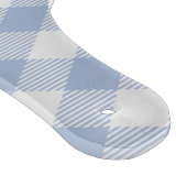 Hellblaues Gingham-Muster Klassischer Karomuster-D Schneidebrett (Ecke)