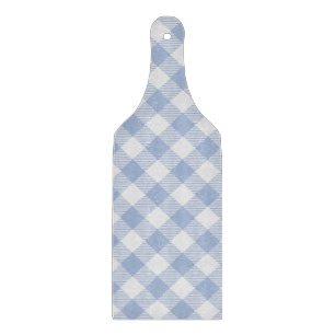 Hellblaues Gingham-Muster Klassischer Karomuster-D Schneidebrett
