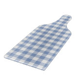 Hellblaues Gingham-Muster Klassischer Karomuster-D Schneidebrett (Ecke)