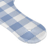 Hellblaues Gingham-Muster Klassischer Karomuster-D Schneidebrett (Ecke)