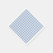 Hellblaues Gingham-Muster Klassischer Karomuster-D Serviette (Ecke)