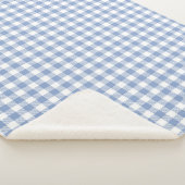 Hellblaues Gingham-Muster Klassischer Karomuster-D Sherpadecke (3/4)