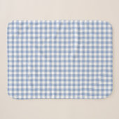 Hellblaues Gingham-Muster Klassischer Karomuster-D Sherpadecke (Vorderseite (Horizontal))