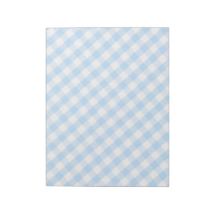 Hellblaues Gingham-Muster Notizblock