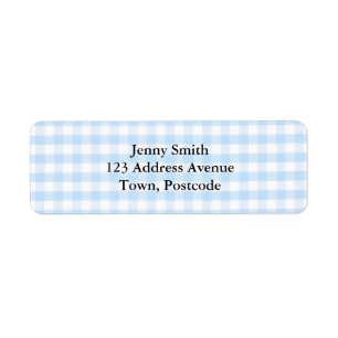 Hellblaues Ginghammuster