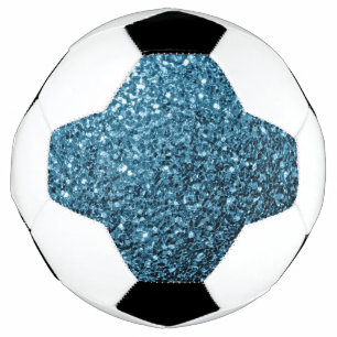 Hellblaues, glänzendes, falsches Glitter Bling Fußball