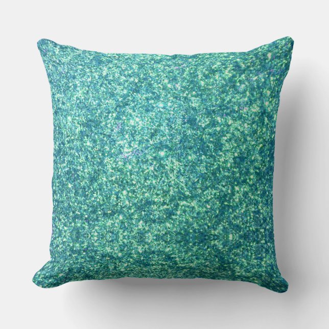 Hellblaues Glitterkissen Kissen (Vorderseite)