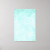 Hellblaues grünes Aquarellpapier Hintergrund-Blend Leinwanddruck (Vorderseite)