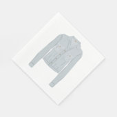 Hellblaues Hemd Serviette (Ecke)