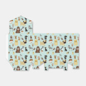 hellblaues Hundemuster. Geschenkschachtel (Ungefaltet)