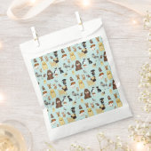 hellblaues Hundemuster. Geschenktütchen (Ausgeschnitten)
