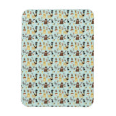 hellblaues Hundemuster. Magnet (Vertikal)