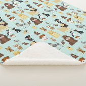 hellblaues Hundemuster. Sherpadecke (3/4)