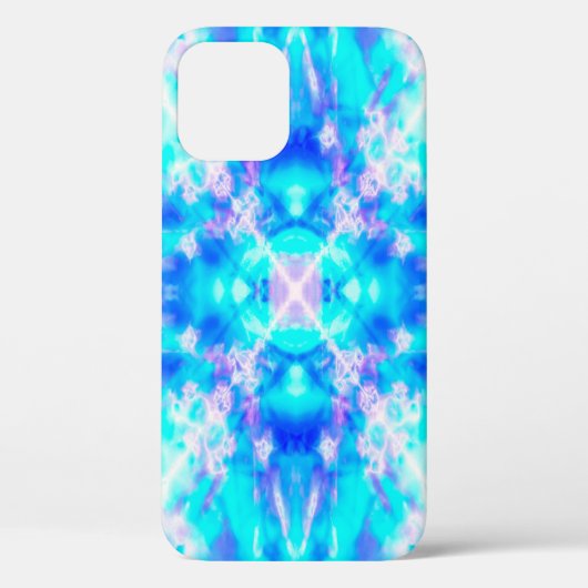 Hellblaues Kaleidoskop Muster Case-Mate iPhone c Hülle (Rückseite)
