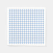 Hellblaues klassisches Gingham-Baby-Shower Serviette (Vorderseite)