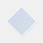 Hellblaues klassisches Gingham-Baby-Shower Serviette (Ecke)