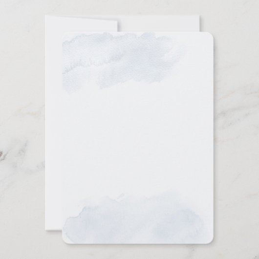 Hellblaues Kleid quinceañera einladen Einladung (Rückseite)