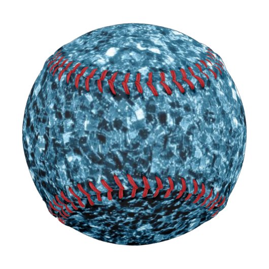 Hellblaues Kunststoffglitter Funkeln Bling Baseball (Vorderseite)