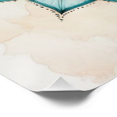 Hellblaues Mandala-Design Poster (Ecke)