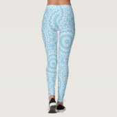 Hellblaues Mandala-Musterdesign Leggings (Rückseite)