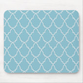 Hellblaues marokkanisches Gittermuster Mousepad (Vorne)