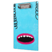 hellblaues Monster Clipboard Klemmbrett (Links)
