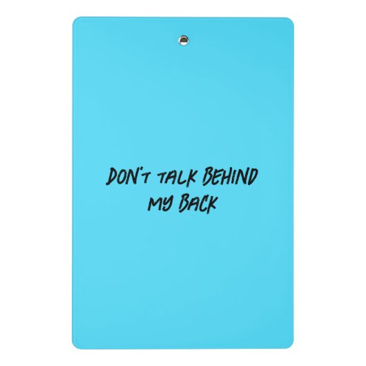 hellblaues Monster Clipboard Mini Klemmbrett (Rückseite)