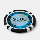 Hellblaues Muster Pokerchips (Einzeln)