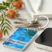 Hellblaues Muster Schlüsselanhänger (Vorderseite rechts)