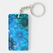 Hellblaues Muster Schlüsselanhänger (Rückseite)
