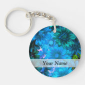 Hellblaues Muster Schlüsselanhänger (Vorderseite)