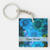 Hellblaues Muster Schlüsselanhänger (Vorderseite)