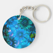 Hellblaues Muster Schlüsselanhänger (Rückseite)