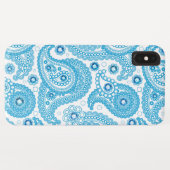 Hellblaues Paisley-Muster mit Diamanten Case-Mate iPhone Hülle (Rückseite (Horizontal))