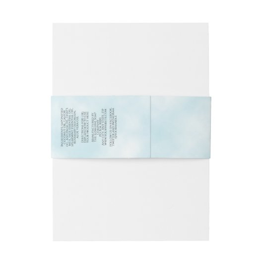 Hellblaues Pergament Papier Stil Seife Bauch Band (Rückseitenbeispiel)