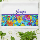 Hellblaues personalisiertes Küchentuch (Gefaltet)