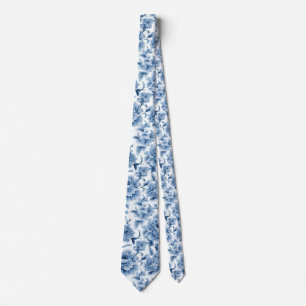 Hellblaues Porzellan-Blumen-Geschenk für Hochzeits Krawatte