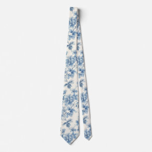 Hellblaues Porzellan-Blumen-Geschenk für Hochzeits Krawatte