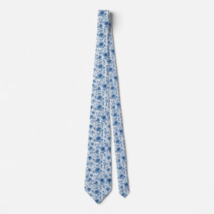 Hellblaues Porzellan-Blumen-Hochzeitsgeschenk für Krawatte